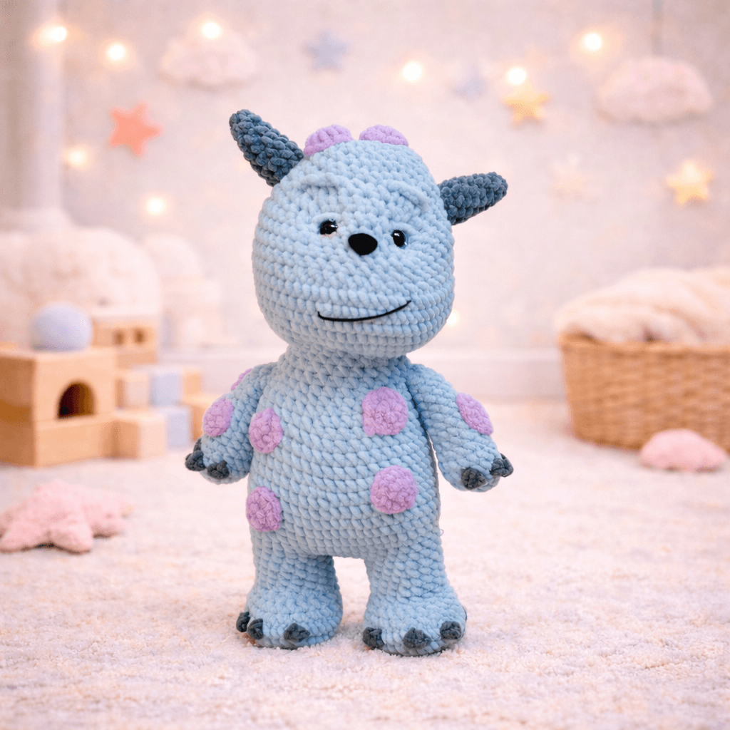 Ντίνο το Πλεκτό Δεινοσαυράκι Amigurumi | Happy Love Creation