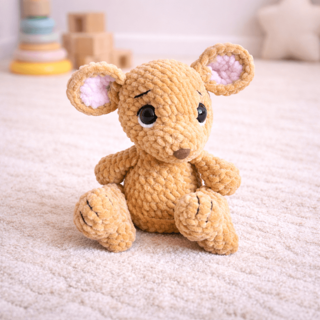 Κάγκου ο Μικρός Καφέ Φίλος Amigurumi 25εκ. | Happy Love Creation
