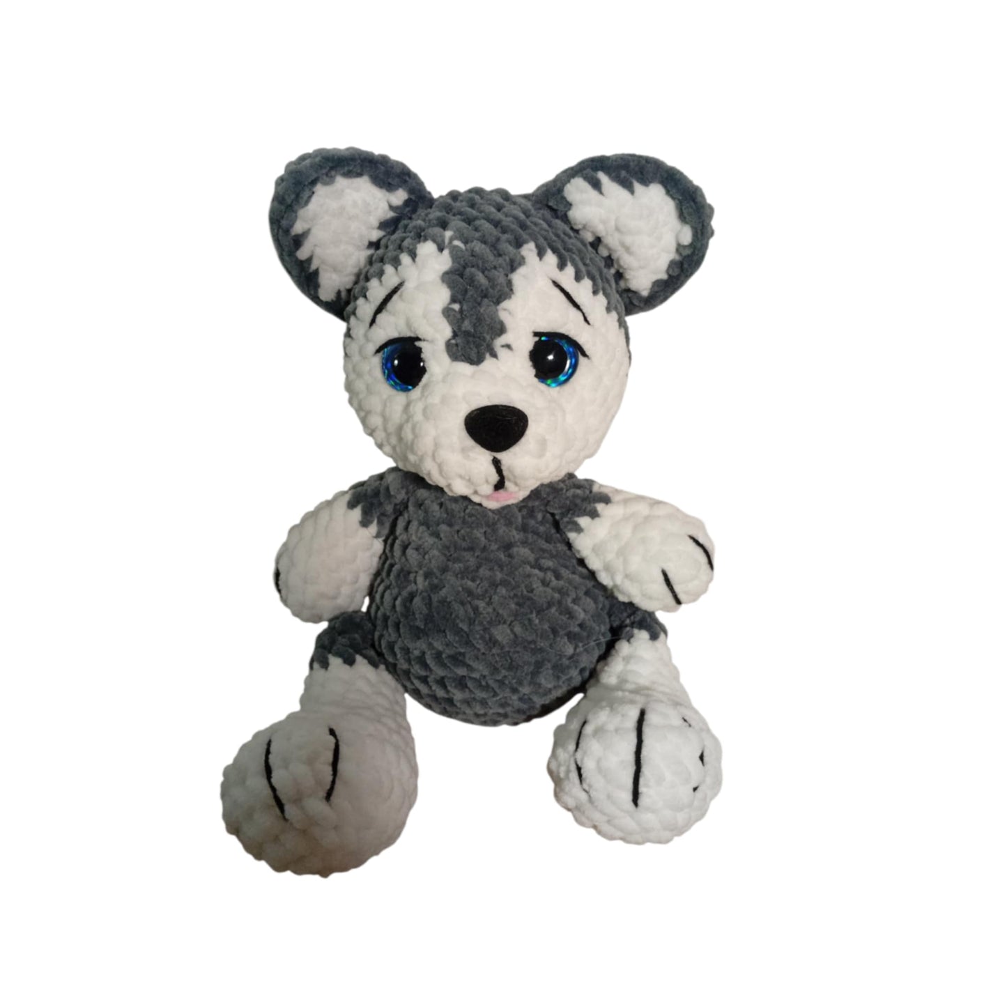 Χάσκι ο Γλυκός Γκρι Φίλος Amigurumi 32εκ. | Happy Love Creation