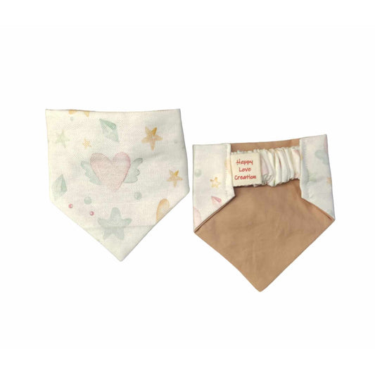 Παιχνιδιάρικες χειροποίητες μπαντάνες σκύλων διπλής όψης-Καρδούλες-Happy Love Creation