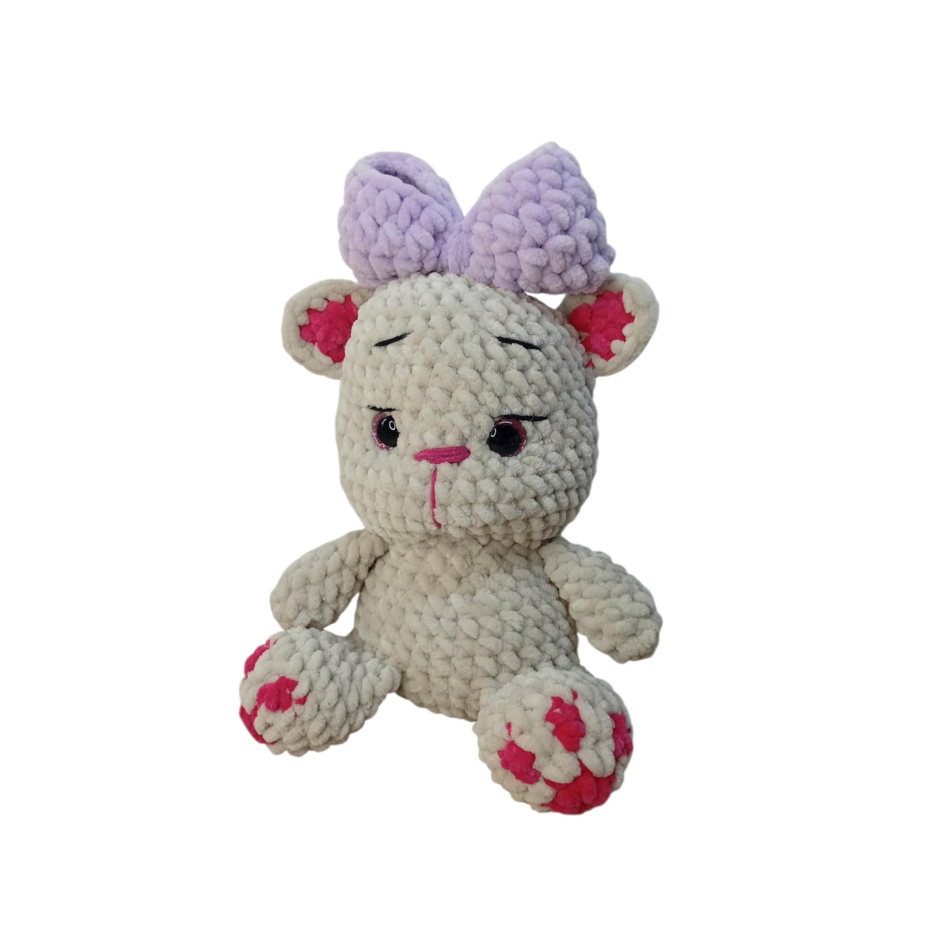 Μία η Πλεκτή Γατούλα με Φιόγκο Amigurumi | Happy Love Creation