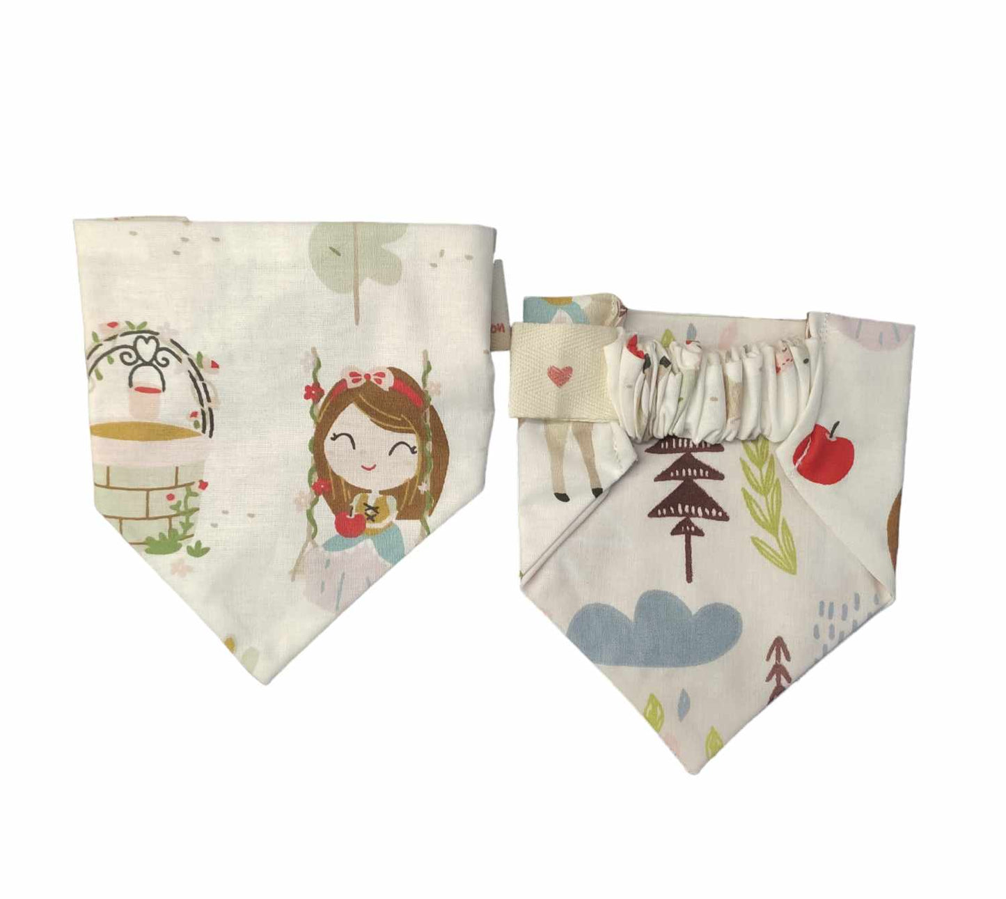 Παιχνιδιάρικες χειροποίητες μπαντάνες σκύλων διπλής όψης-Πριγκίπισσα-Happy Love Creation