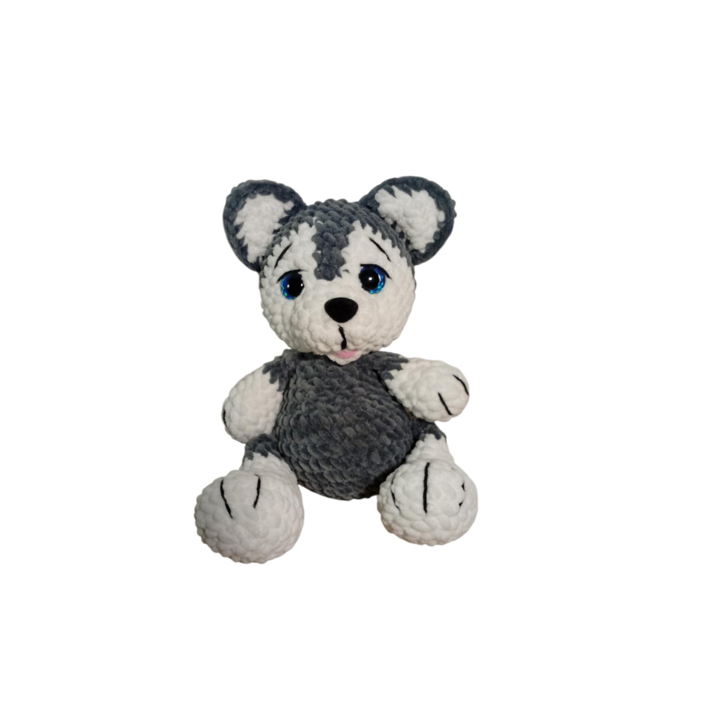 Χάσκι ο Γλυκός Γκρι Φίλος Amigurumi 32εκ. | Happy Love Creation