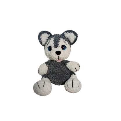 Χάσκι ο Γλυκός Γκρι Φίλος Amigurumi 32εκ. | Happy Love Creation