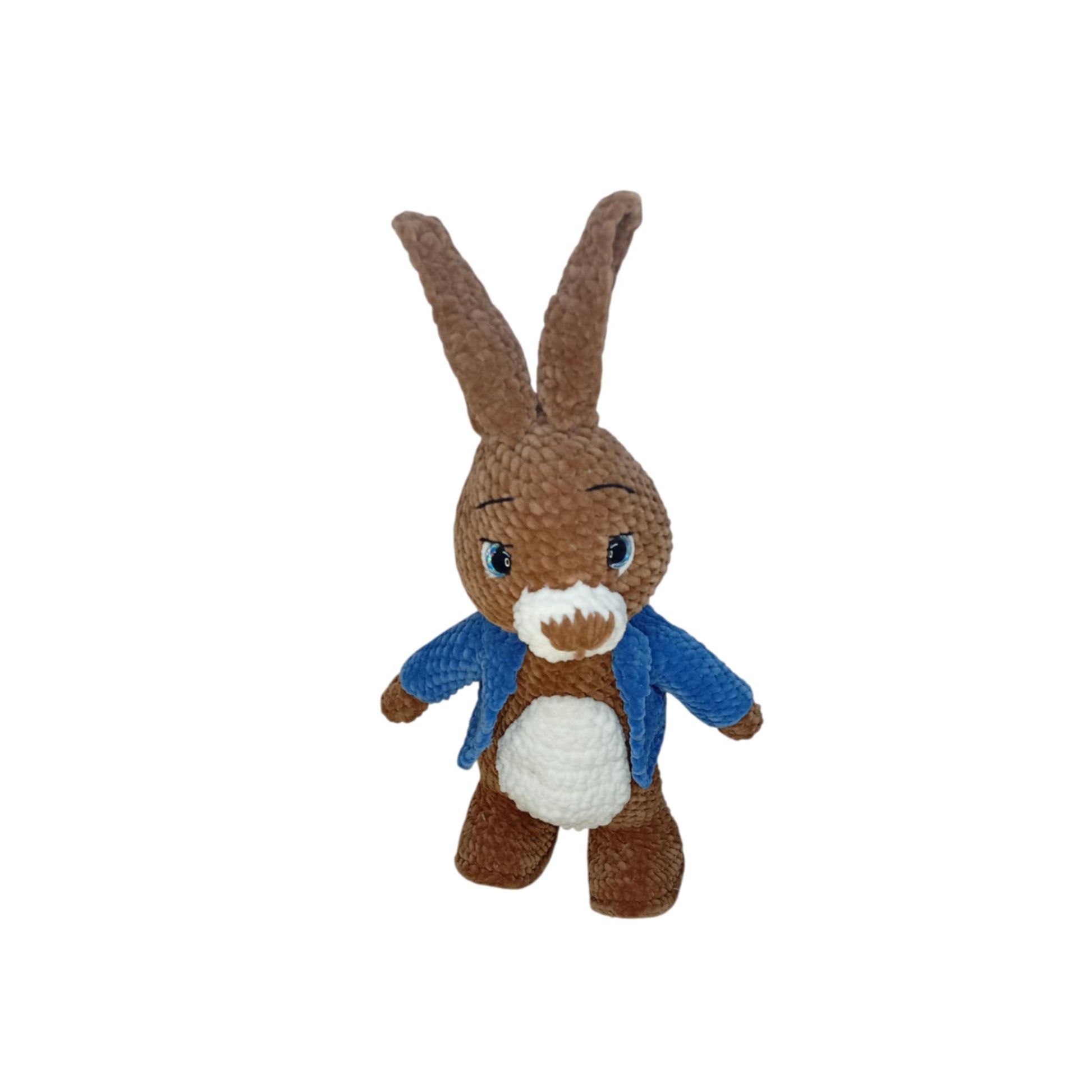 Όλιβερ το Πλεκτό Λαγουδάκι με Μπλε Ζακετάκι Amigurumi | Happy Love Creation