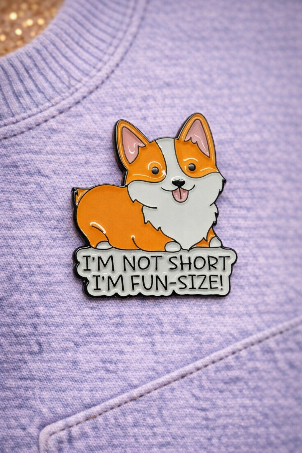 Μεταλλική καρφίτσα I'm not short I'm fun-size | Happy Love Creation