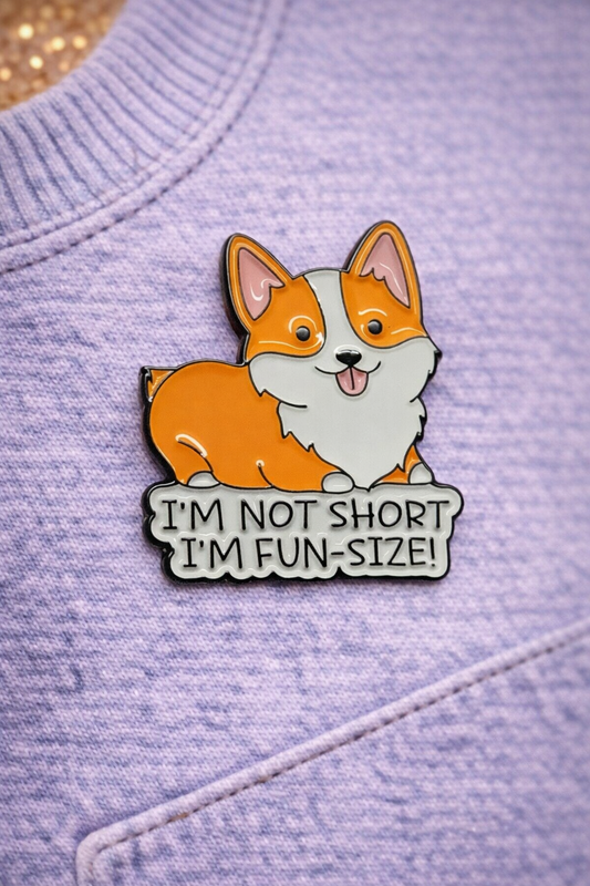 Μεταλλική καρφίτσα I'm not short I'm fun-size | Happy Love Creation