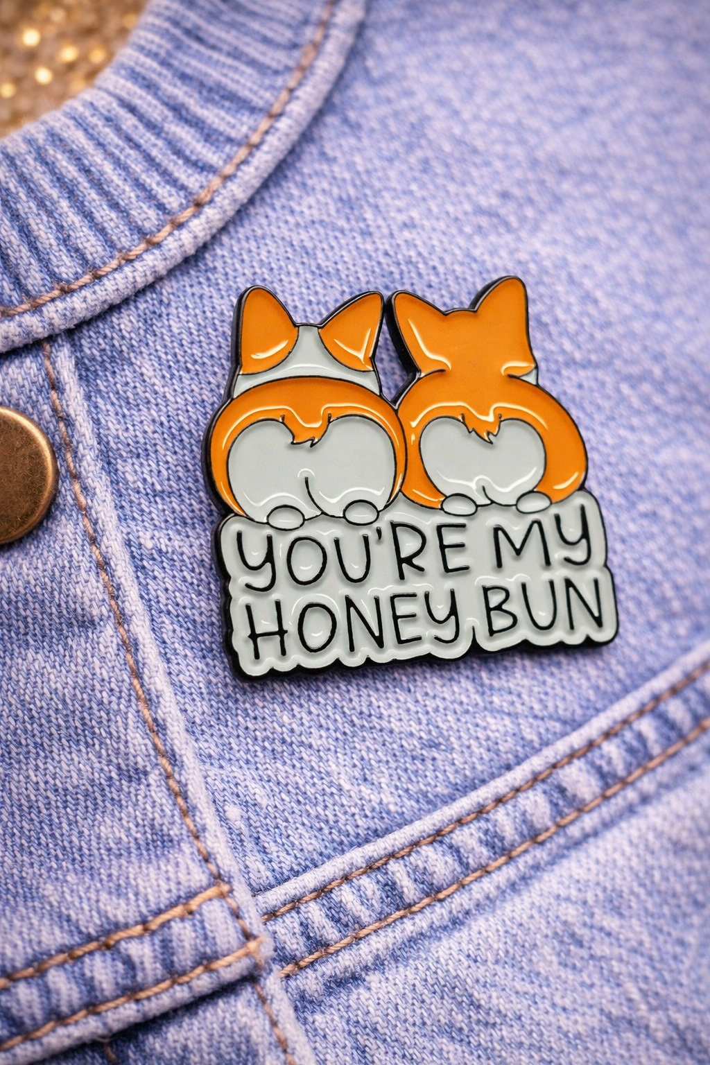 Μεταλλική καρφίτσα You are my honey bun | Happy Love Creation