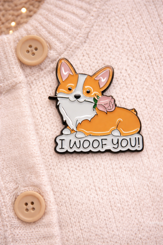 Μεταλλική καρφίτσα I woof you | Happy Love Creation