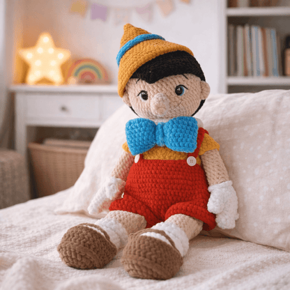 ✨ Ο Μεγάλος Πινόκιο 60εκ. | Συλλεκτική Χειροποίητη Δημιουργία | Happy Love Creation