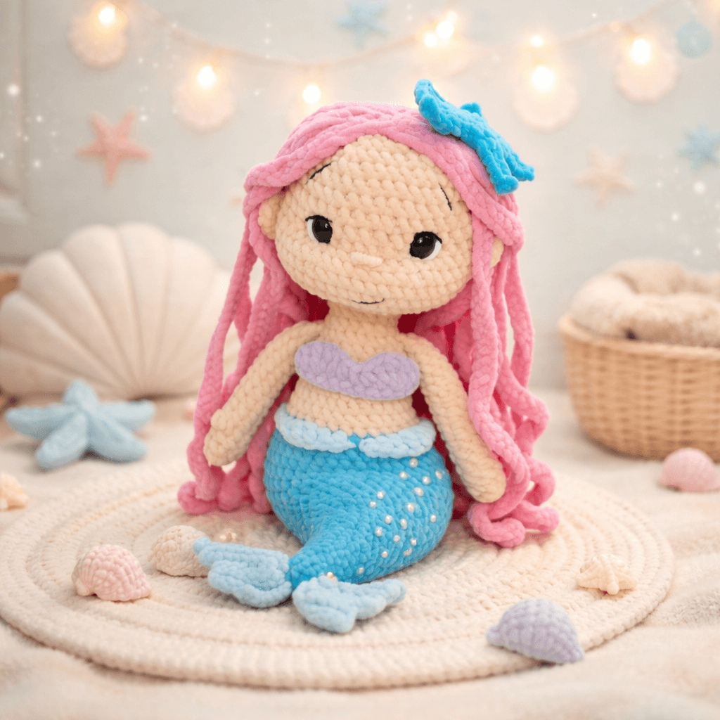 Μέλια η Πλεκτή Γοργονούλα Amigurumi – Χειροποίητη Κούκλα Αγκαλιάς | Happy Love Creation