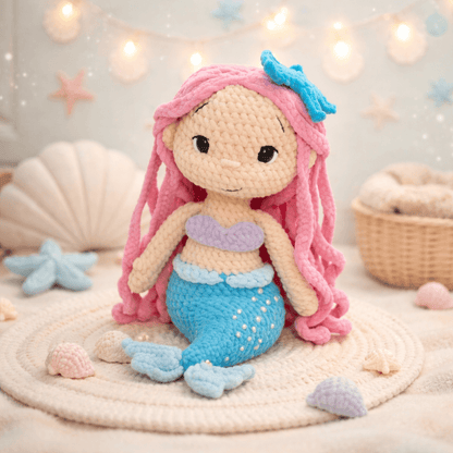 Μέλια η Πλεκτή Γοργονούλα Amigurumi – Χειροποίητη Κούκλα Αγκαλιάς | Happy Love Creation