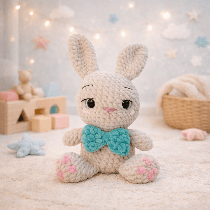 Λίο το Γλυκό Λαγουδάκι Amigurumi 30 εκ. | Χειροποίητο Πλεκτό Κουκλάκι – Happy Love Creation
