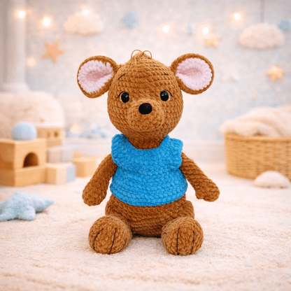 Μπρούνο το Πλεκτό Αρκουδάκι Amigurumi | Happy Love Creation