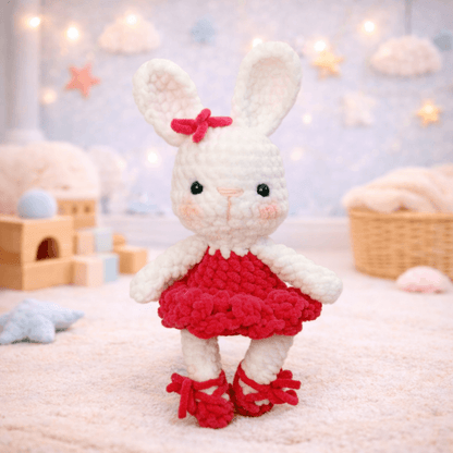 Άννα το Πλεκτό Λαγουδάκι Μπαλαρίνα Amigurumi | Happy Love Creation