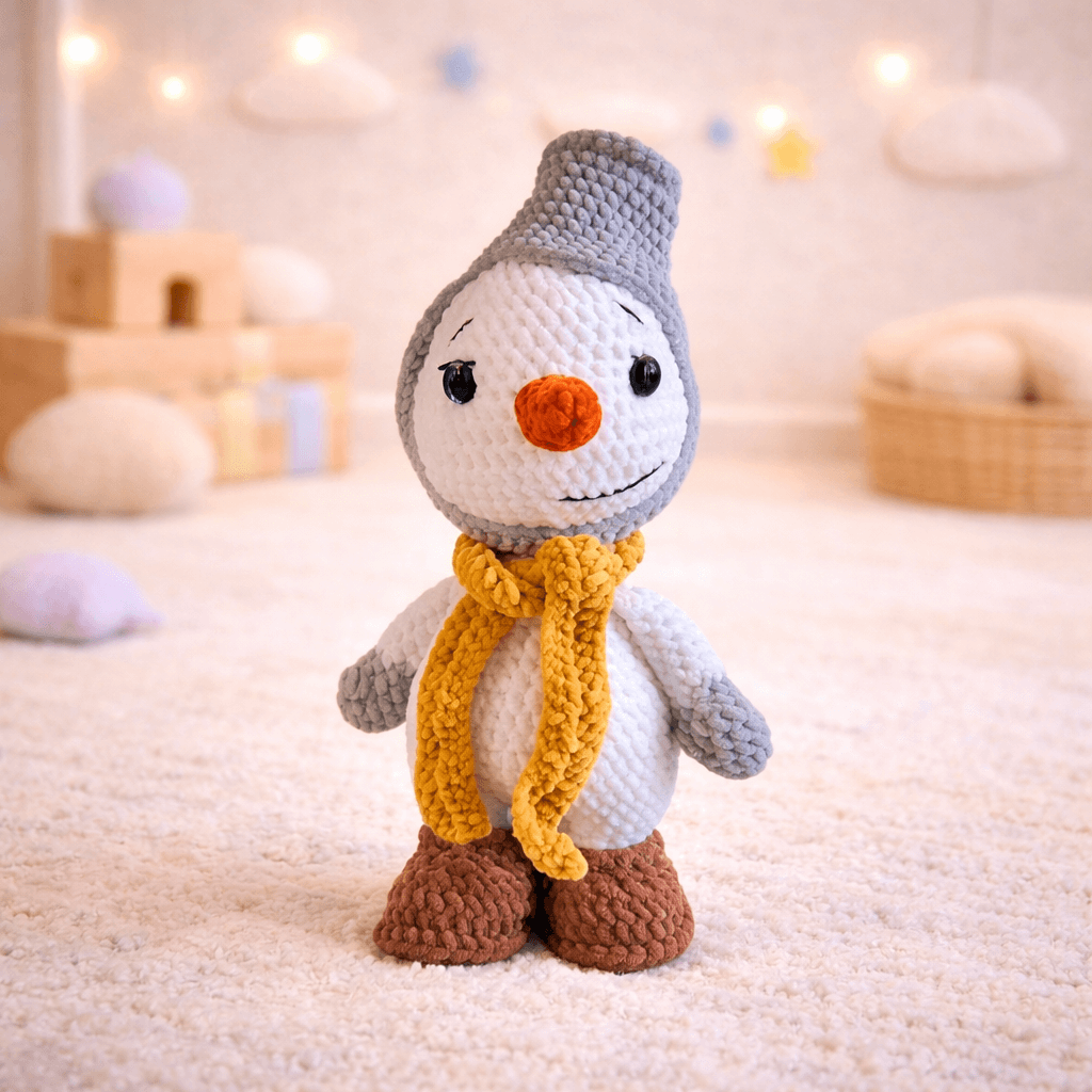 Χιονούλης ο Ζεστός Χιονάνθρωπος Amigurumi 44εκ. | Happy Love Creation