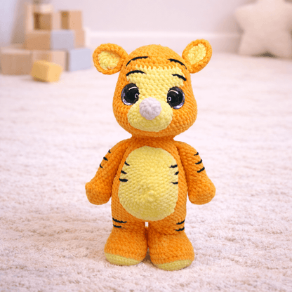 Τίγρης ο Μεγάλος Χαρούμενος Φίλος Amigurumi 50εκ. | Happy Love Creation