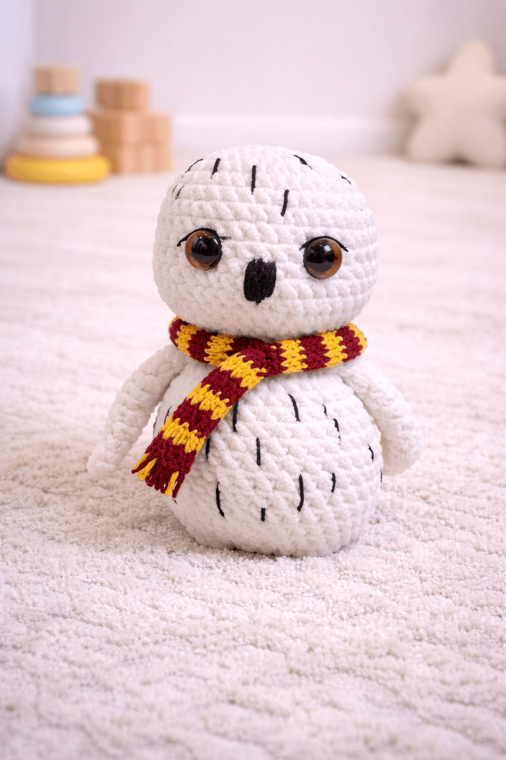 Χιονούλης η Γλυκιά Κουκουβάγια Amigurumi 21εκ. | Happy Love Creation
