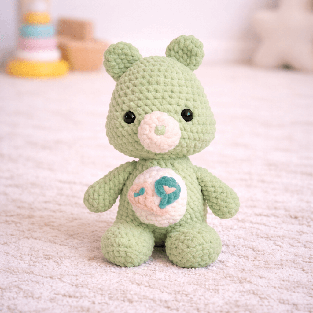 Μίντι το Πράσινο Αρκουδάκι Amigurumi | Happy Love Creation
