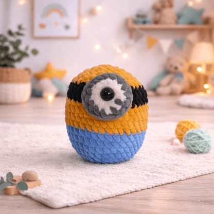 Μίνι Στρογγυλός Φιλαράκος Amigurumi 15 εκ. | Happy Love Creation