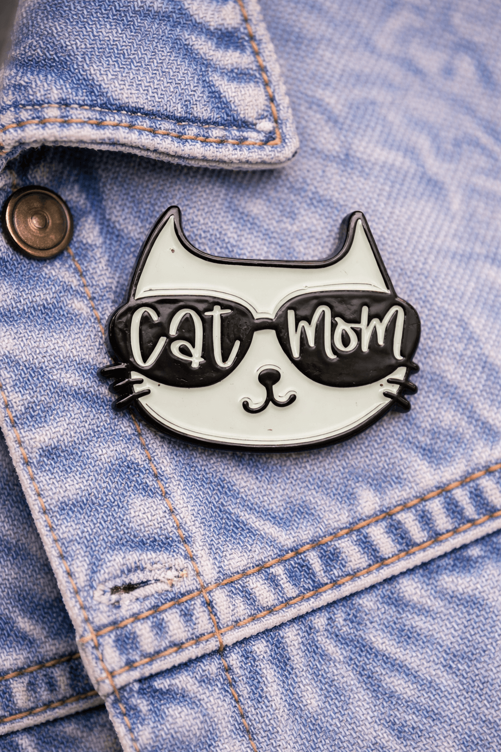 Μεταλλική καρφίτσα Cat mom | Happy Love Creation