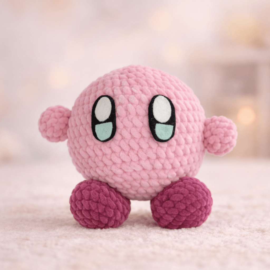Ροζ Μίνι Στρογγυλός Φίλος Amigurumi | Happy Love Creation
