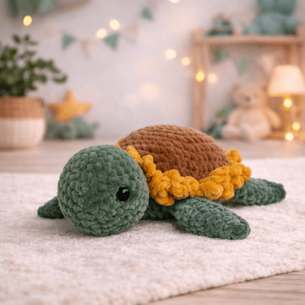 Ήλιος η Χελωνίτσα Amigurumi 28εκ | Happy Love Creation