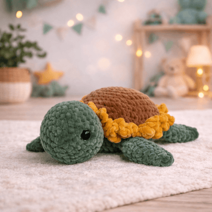 Ήλιος η Χελωνίτσα Amigurumi 28εκ | Happy Love Creation