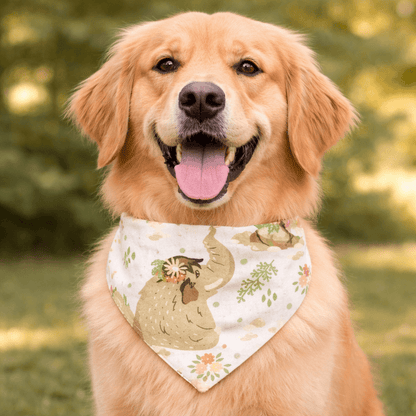 Παιχνιδιάρικες χειροποίητες μπαντάνες σκύλων διπλής όψης-Μαμούθ-Happy Love Creation