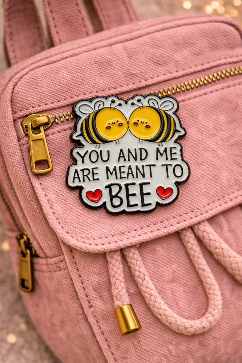 Μεταλλική καρφίτσα You and me are meant to bee | Happy Love Creation