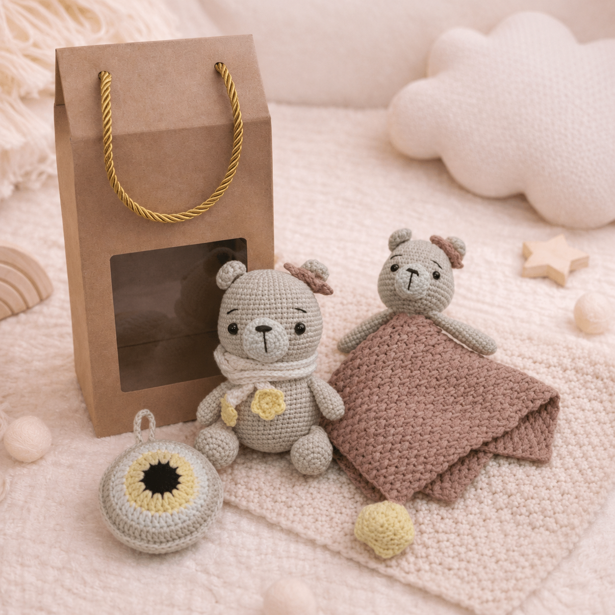 Little Bear Gift Set – Χειροποίητο Σετ Αρκουδάκι