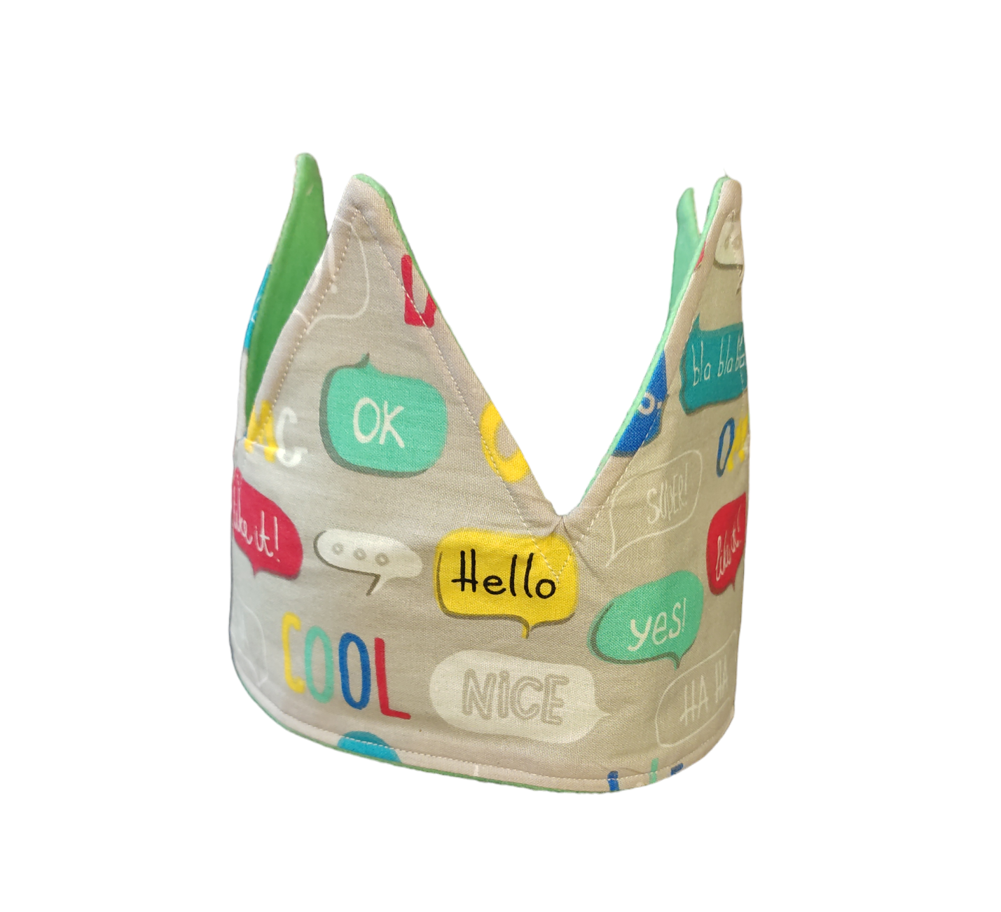 Χειροποίητη κορώνα υφασμάτινη για το κεφάλι Συννεφάκια με logo-Happy Love Creation