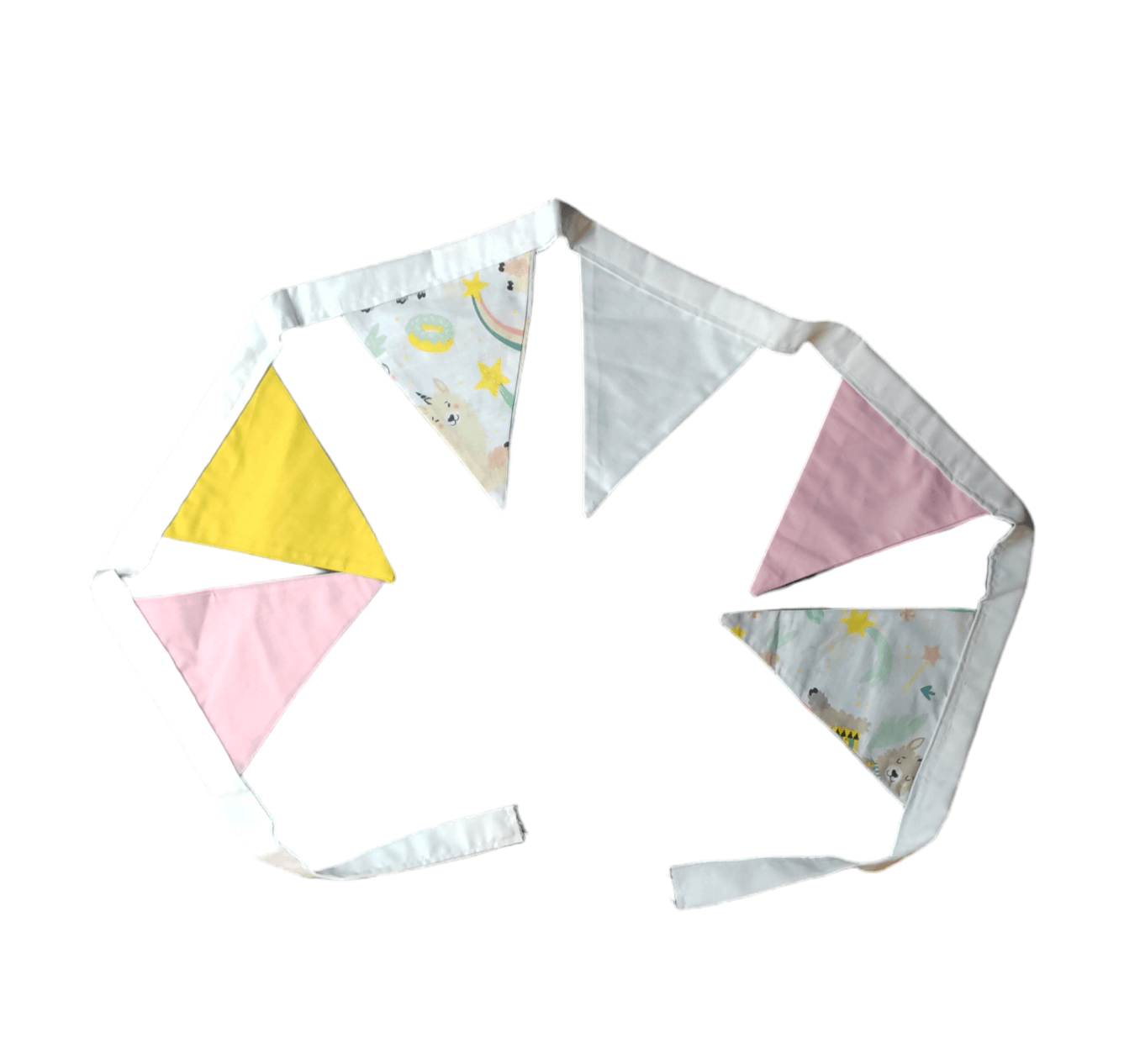 Χειροποίητα υφασμάτινα διακοσμητικά τοίχου σημαιάκια για κορίτσια-Happy Love Creation