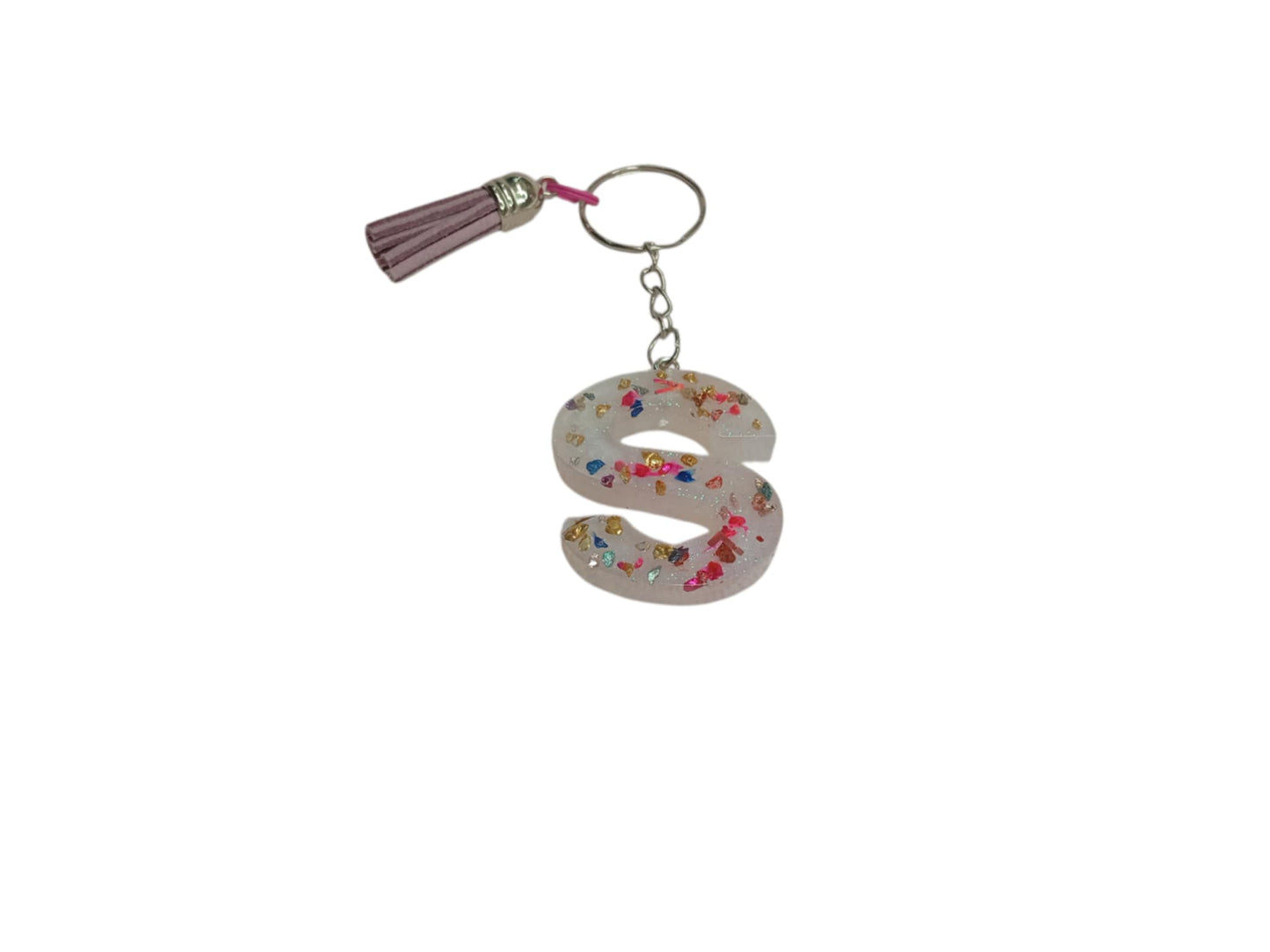 Χειροποίητο μπρελόκ μονόγραμμα από ρητίνη μονόγραμμα-Happy Love Creation