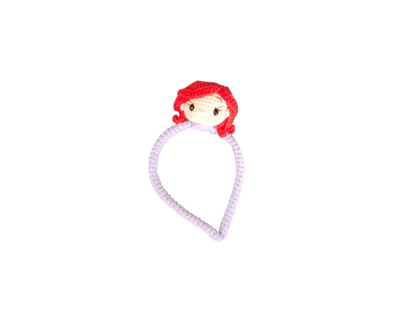 Χειροποίητη Πλεκτή Στέκα Μαλλιών «Amigurumi Doll – Red Hair»-Happy Love Creation