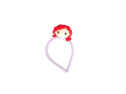 Χειροποίητη Πλεκτή Στέκα Μαλλιών «Amigurumi Doll – Red Hair»-Happy Love Creation