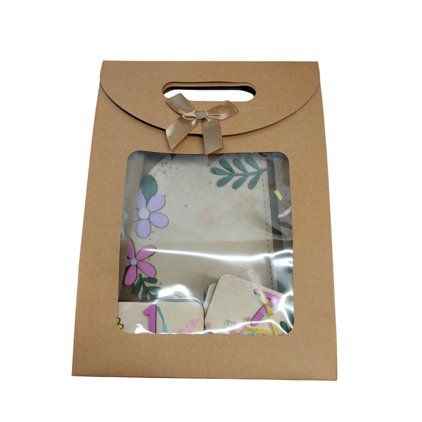 Ξύλινο Milestone Board με Εναλλάξιμες Κάρτες Μηνών – Flowers Collection | 1-11 Μηνών & 1 Έτους | Συσκευασία Δώρου