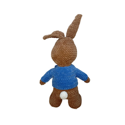 Όλιβερ το Πλεκτό Λαγουδάκι με Μπλε Ζακετάκι Amigurumi | Happy Love Creation