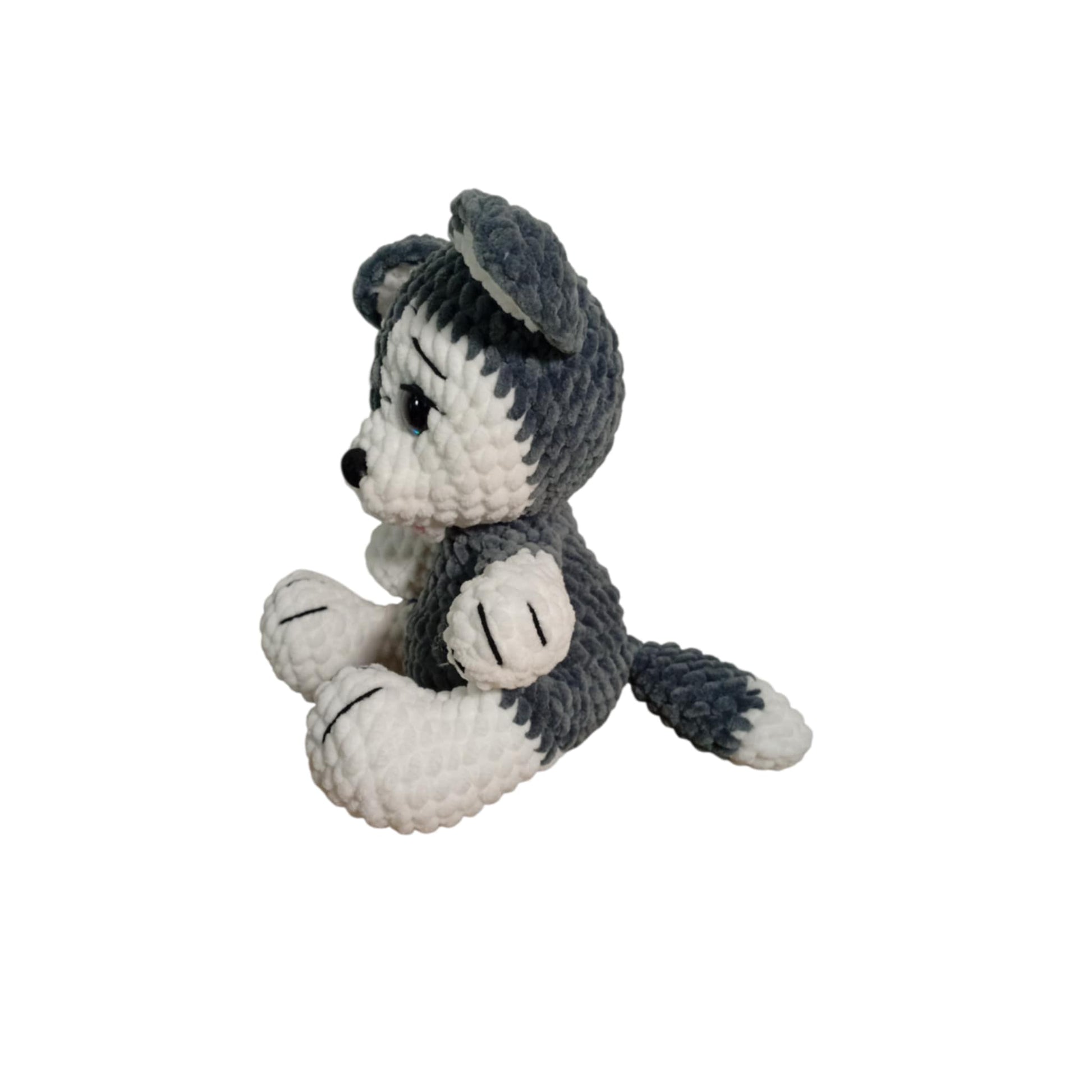 Χάσκι ο Γλυκός Γκρι Φίλος Amigurumi 32εκ. | Happy Love Creation